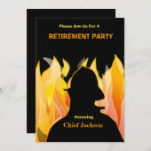 Invitation à la retraite du chef pompier/incendie (Devant / Derrière)