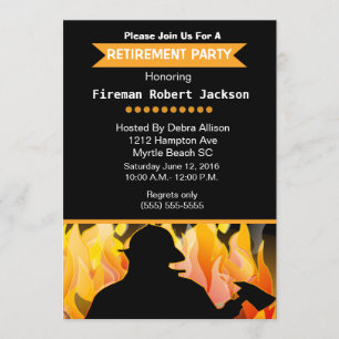 Invitation à la retraite du chef pompier/incendie