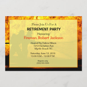 Invitation à la retraite du chef pompier/incendie