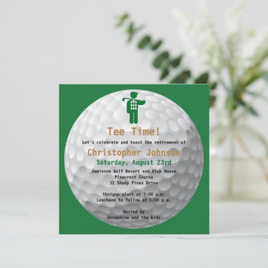 Invitation à la Retraite du golf Green Golf (Debout devant)
