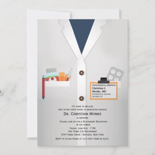 Invitation à la retraite du personnel Médicale (Devant)