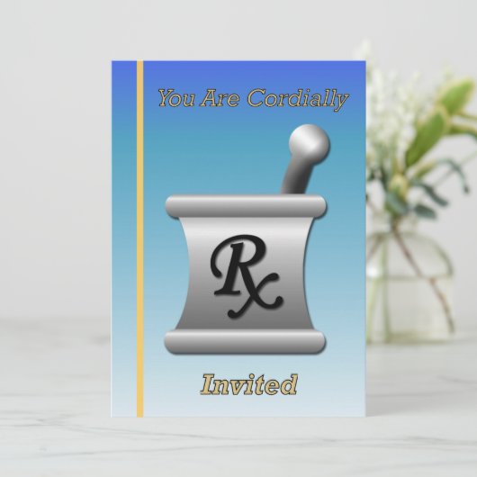 Invitation à la retraite du pharmacien (Debout devant)