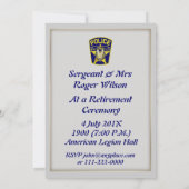 Invitation à la retraite du sergent de police (Dos)