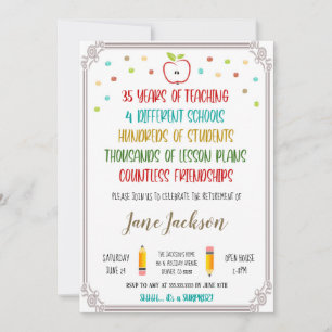 Invitation à la retraite d'un enseignant