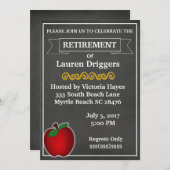 Invitation à la retraite d'un enseignant de tablea (Devant / Derrière)