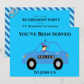 Invitation à la retraite d'un officier de police (Devant / Derrière)