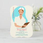 Invitation à la retraite d'une infirmière souriant (Debout devant)