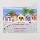 Invitation à la retraite Editable Caribbean Beach (Devant)