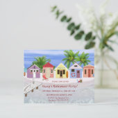 Invitation à la retraite Editable Caribbean Beach (Debout devant)