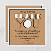 Invitation à la retraite en gros Merci blanc (Devant / Derrière)