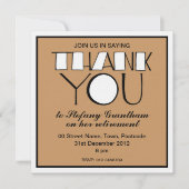 Invitation à la retraite en gros Merci blanc (Devant)