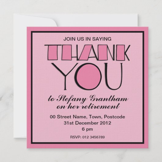 Invitation à la retraite en Merci (Devant)