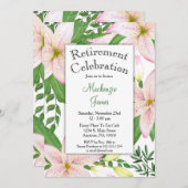Invitation à la retraite florale Lily rose (Devant / Derrière)