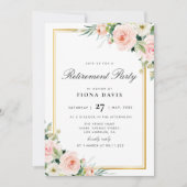 invitation à la retraite florale rose vif (Devant)