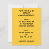 INVITATION À LA RETRAITE ~ GOLD POCKET WATET! (Dos)