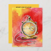 INVITATION À LA RETRAITE ~ GOLD POCKET WATET! (Devant / Derrière)