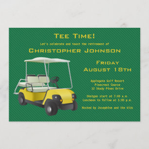 Invitation à la retraite Green Gold Golf Cart