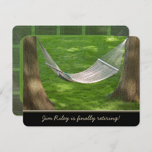 Invitation à la retraite Hammock (Devant / Derrière)