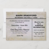 Invitation À LA RETRAITE - INSÉRER PHOTO/ Nouvelle (Dos)