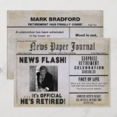 Invitation À LA RETRAITE - INSÉRER PHOTO/ Nouvelle (Devant / Derrière)