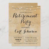 Invitation à la retraite Invitation de la partie r (Devant / Derrière)