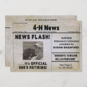 INVITATION À LA RETRAITE (JOURNAL) 4H NEWS (Devant / Derrière)