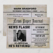 Invitation à la retraite-journalPHOTO/ Personnalis (Devant / Derrière)