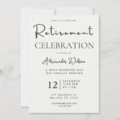 Invitation à la retraite Modèle Editable Modern Pa (Devant)