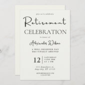 Invitation à la retraite Modèle Editable Modern Pa (Devant / Derrière)