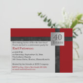 Invitation à la retraite noire, rouge et grise (Debout devant)