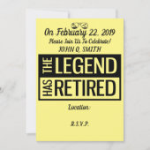 Invitation à la retraite personnalisable (Devant)