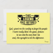 Invitation à la retraite personnalisable (Dos)