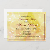 Invitation à la retraite personnalisable or bokeh (Devant / Derrière)