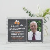 Invitation à la retraite Photo Cheers Beers Pub Pa (Debout devant)