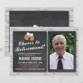 Invitation à la retraite Photo Cheers Beers Pub Pa (Devant / Derrière)