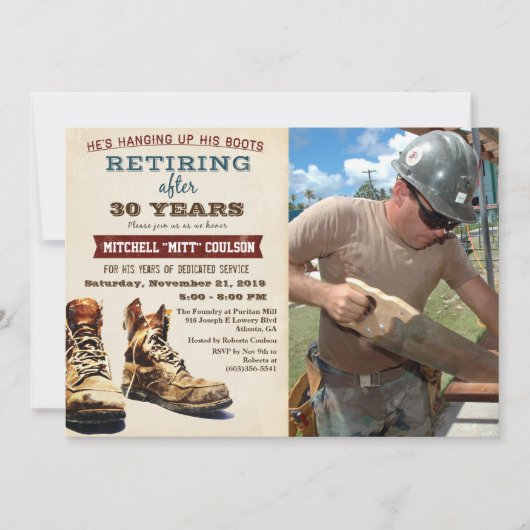 Invitation à la retraite pour la construction mili (Devant)