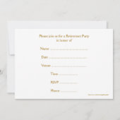 Invitation à la retraite pour le secrétaire de bur (Dos)