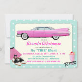 Invitation à la retraite Retro Cadillac 1950 (Devant)