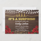 Invitation à la retraite surprise de la rose rouge (Devant)