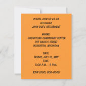 INVITATION À LA RETRAITE - TRACTEUR VERT VINTAGE (Dos)