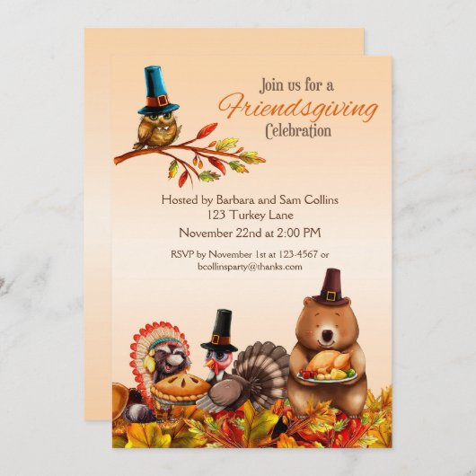 Invitation à la réunion d'action d'amitié (Devant / Derrière)