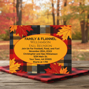 Invitation à la réunion d'automne de Flannel et fa
