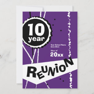 Invitation à la réunion de classe de 10 ans en vio