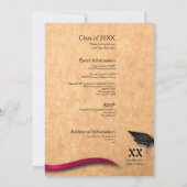 Invitation à la réunion de classe Maroon sur mesur (Dos)