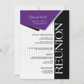 Invitation à la réunion de classe pourpre (Dos)