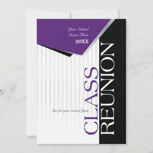 Invitation à la réunion de classe pourpre