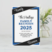 Invitation à la réunion de famille bleue personnal (Debout devant)