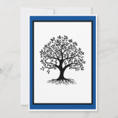 Invitation à la réunion de famille bleue personnal (Dos)