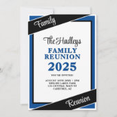 Invitation à la réunion de famille Custom Blue (Devant)