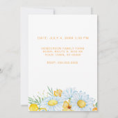 Invitation à la réunion de famille de fleurs blanc (Dos)